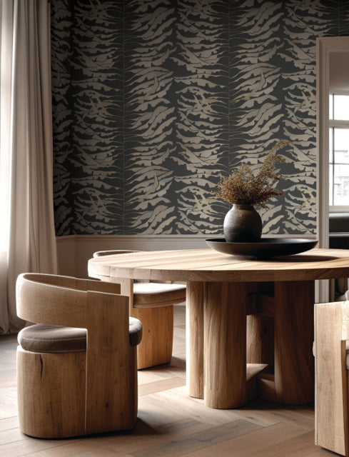 Purchase Fm1042 | Formations, Leaf Column Black - York Wallpaper