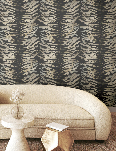 Purchase Fm1042 | Formations, Leaf Column Black - York Wallpaper