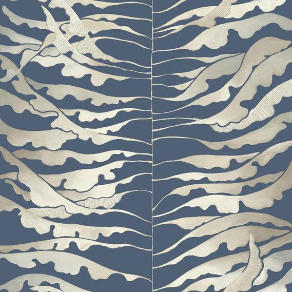 Purchase Fm1043 | Formations, Leaf Column Navy - York Wallpaper