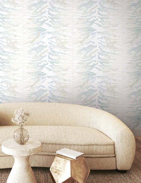 Purchase Fm1046 | Formations, Leaf Column Spa Blue - York Wallpaper