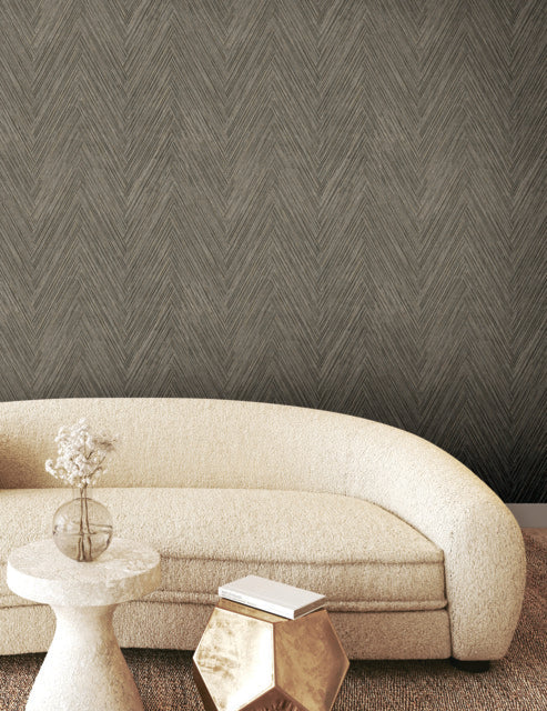 Purchase Fm1051 | Formations, Thatched Chevron Charcoal - York Wallpaper