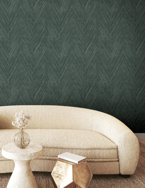 Purchase Fm1054 | Formations, Thatched Chevron Bottle Green - York Wallpaper