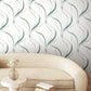 Purchase Fm1095 | Formations, Ink Flow Green - York Wallpaper