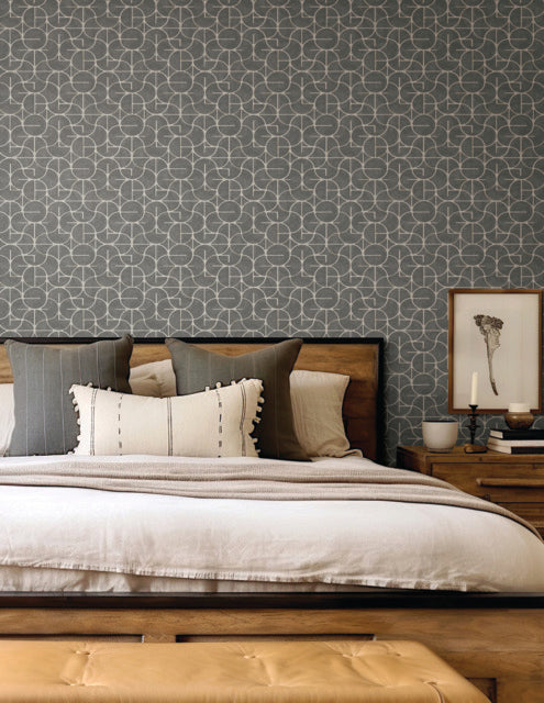 Purchase Fm1104 | Formations, Looking Glass Charcoal - York Wallpaper