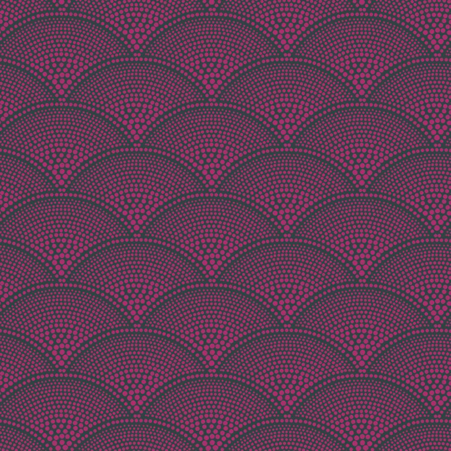 Sample F111-8030 Feather Fan Magnt Char by Cole and Son Fabric