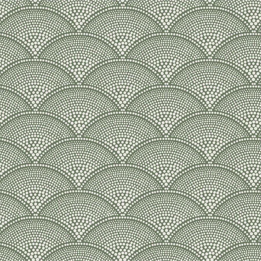 Sample F111-8029 Feather Fan Crm On Olv by Cole and Son Fabric