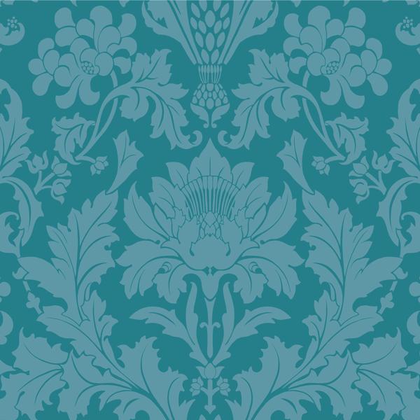 Sample 108/7033 Fonteyn Teal by Cole and Son