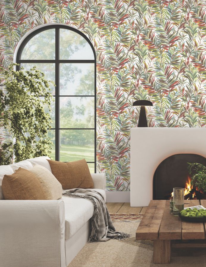 Purchase Gn2541 | Woodnote, Swaying Palms Rouge & Mink - York Wallpaper
