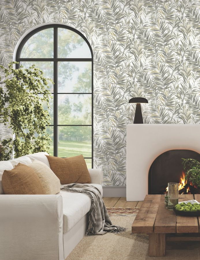 Purchase Gn2543 | Woodnote, Swaying Palms Neutral - York Wallpaper