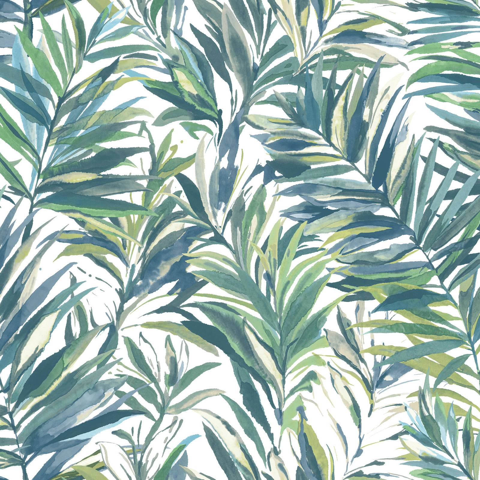Purchase Gn2544 | Woodnote, Swaying Palms Green & Blue - York Wallpaper
