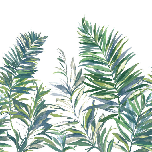Purchase Gn2546M | Woodnote, Swaying Palms Green & Blue Mural - York Wallpaper