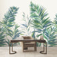 Purchase Gn2546M | Woodnote, Swaying Palms Green & Blue Mural - York Wallpaper