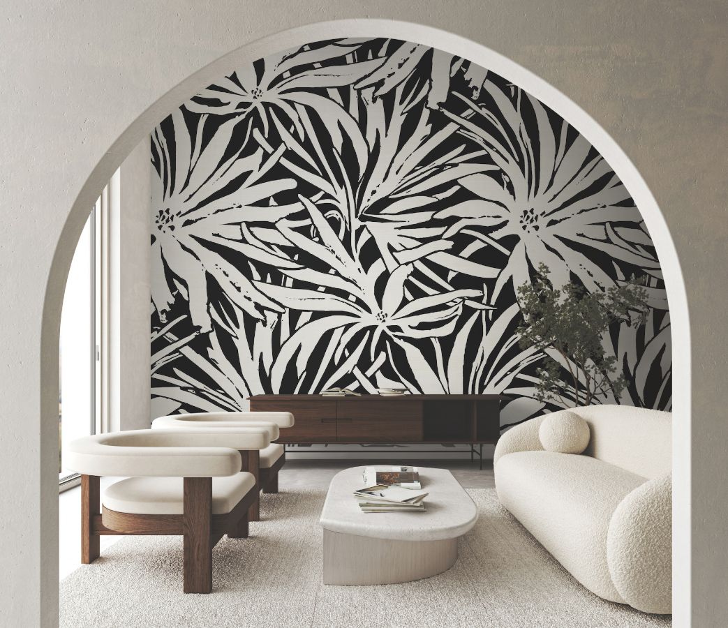 Purchase Gn2576M | Woodnote, Floral Canopy Black Mural - York Wallpaper