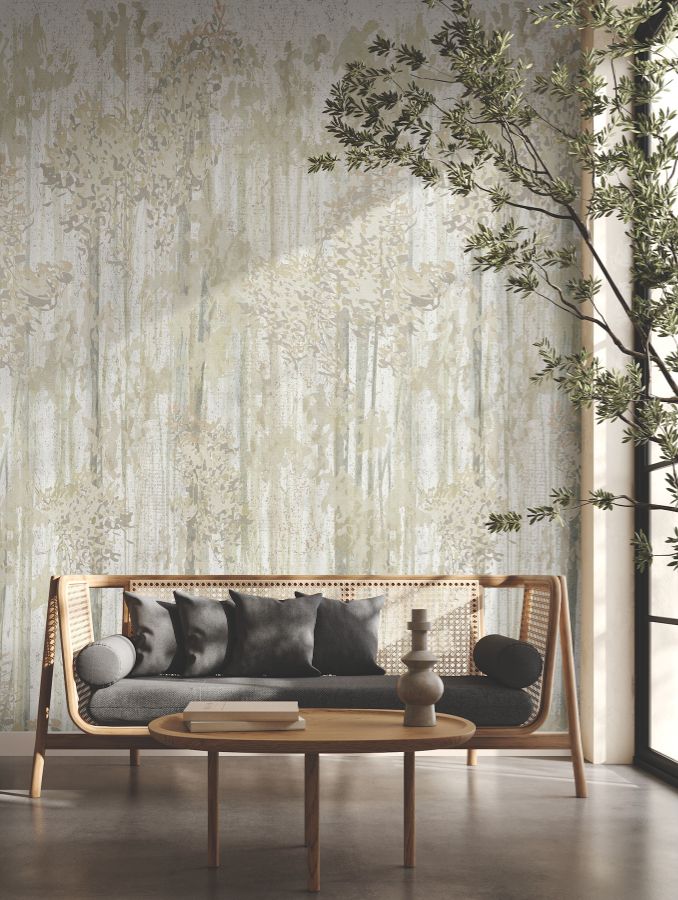 Purchase Gn2605M | Woodnote, Aspen Grove Beige Mural - York Wallpaper