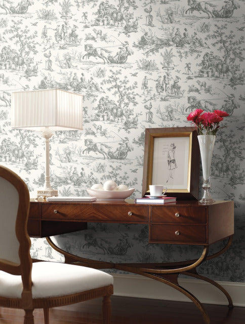 Purchase Gr5922 | Toile Resource Library, Seasons Toile - York Wallpaper