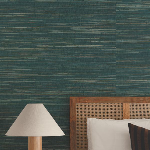 Purchase Grl86126 | Natural Palette Resource, Multicolored Hemp Teal - Ronald Redding Wallpaper