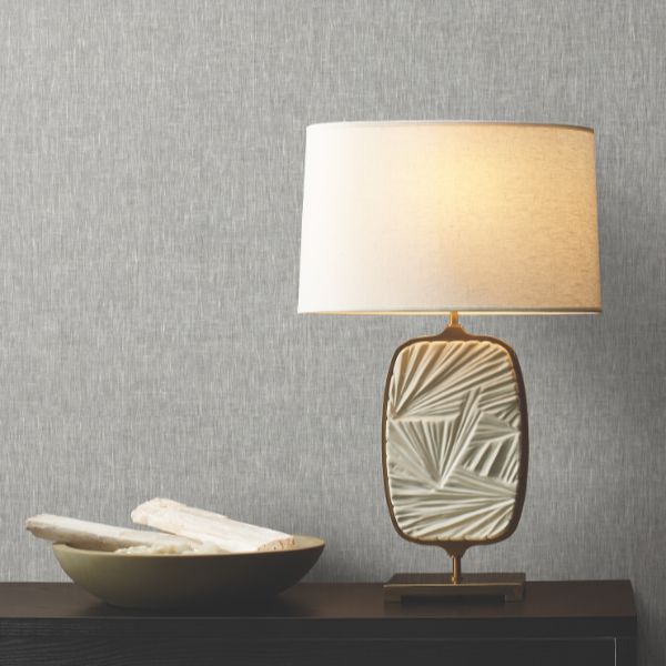 Purchase Grl86135 | Natural Palette Resource, Sheer Linen Grey - Ronald Redding Wallpaper