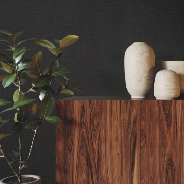 Purchase Grl88385 | Natural Palette Resource, Jute Weave Black - Ronald Redding Wallpaper