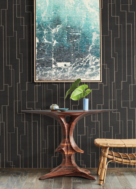 Purchase Gv0256 | Grasscloth & Natural Resource, Inlay Line - Ronald Redding Wallpaper