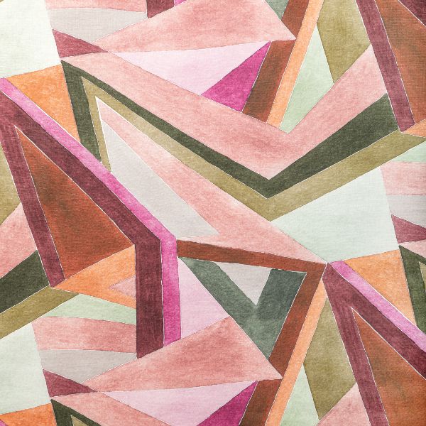 Sample - Gwf-3772.73.0 | Roulade Print, Rose/Leaf - Lee Jofa Modern Fabric