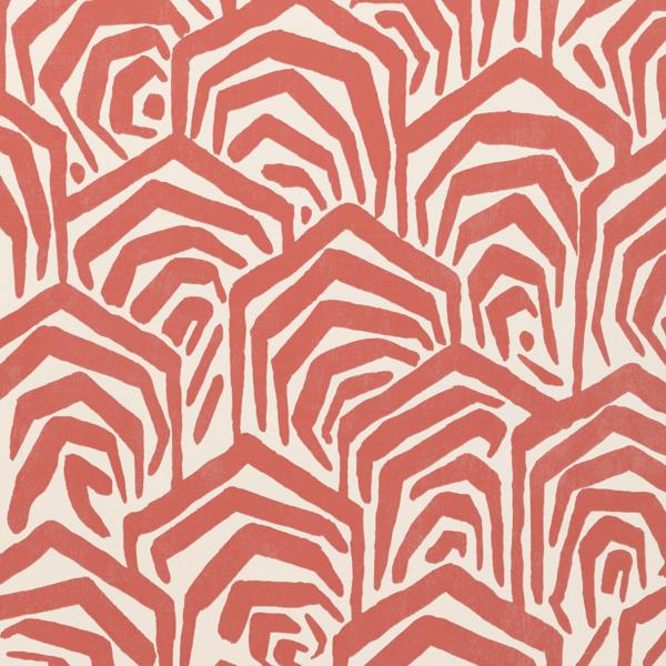 Sample - Gwp-3739-24 | Greene Paper, Red Abstract - Lee Jofa Modern Wallpaper - Gwp-3739.24.0