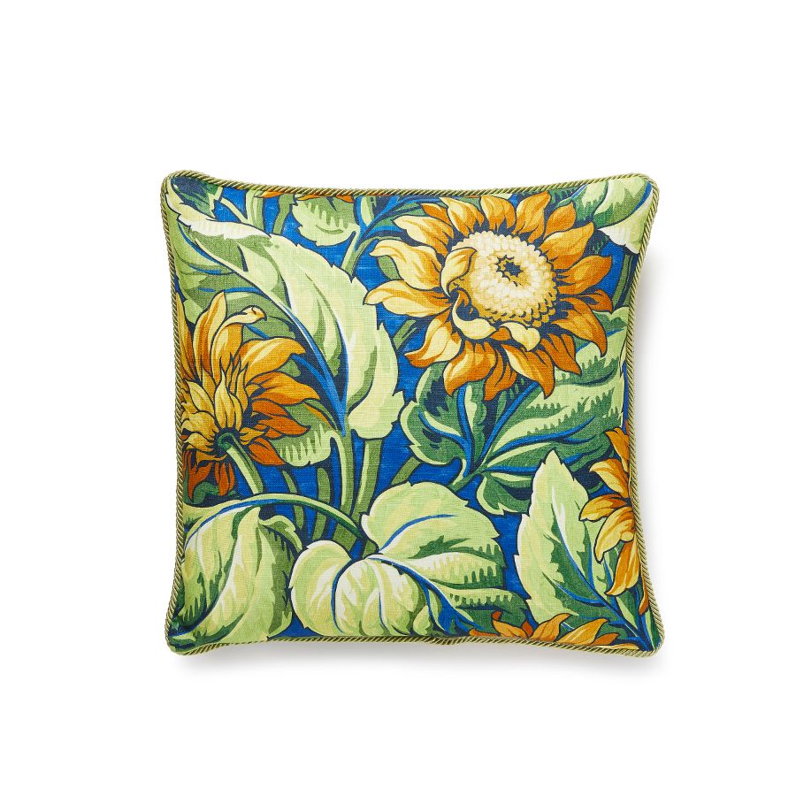 Purchase GWSUNFLPILL0002 Sunflower Print, Cobalt - Scalamandre Pillows
