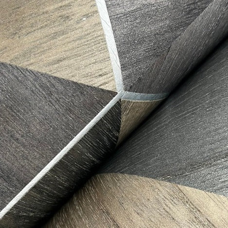 Sample - Ho2103Gv | Grasscloth & Natural Resource, Hexagram Wood Veneer - Ronald Redding Wallpaper