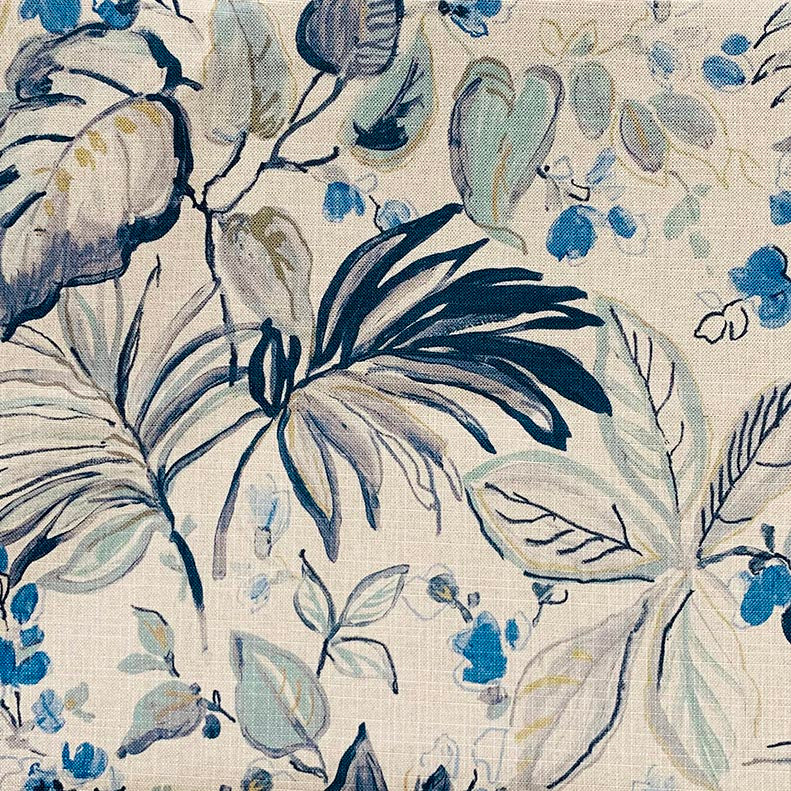 Search 9851 Ibur Aegean Blue Magnolia Fabric