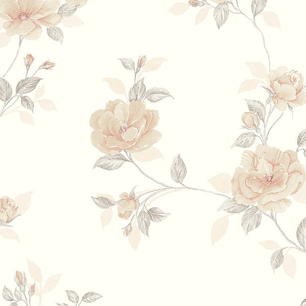 Purchase Im36402 | Silk Impressions 2, Beige Floral - Norwall Wallpaper