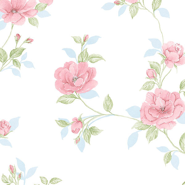 Purchase Im36403 | Silk Impressions 2, Pink Floral - Norwall Wallpaper