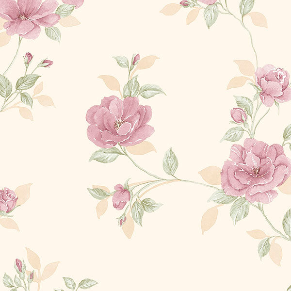 Purchase Im36404 | Silk Impressions 2, Pink Floral - Norwall Wallpaper