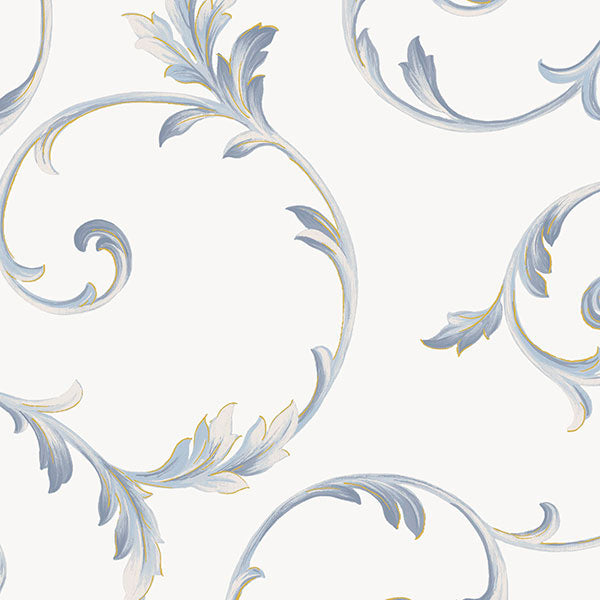 Purchase Im36415 | Silk Impressions 2, Blue Floral - Norwall Wallpaper
