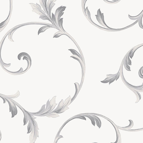 Purchase Im36416 | Silk Impressions 2, Grey Floral - Norwall Wallpaper