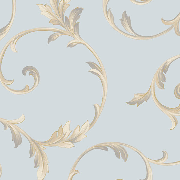 Purchase Im36418 | Silk Impressions 2, Blue Floral - Norwall Wallpaper