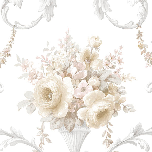 Purchase Im36420 | Silk Impressions 2, Beige Damask - Norwall Wallpaper