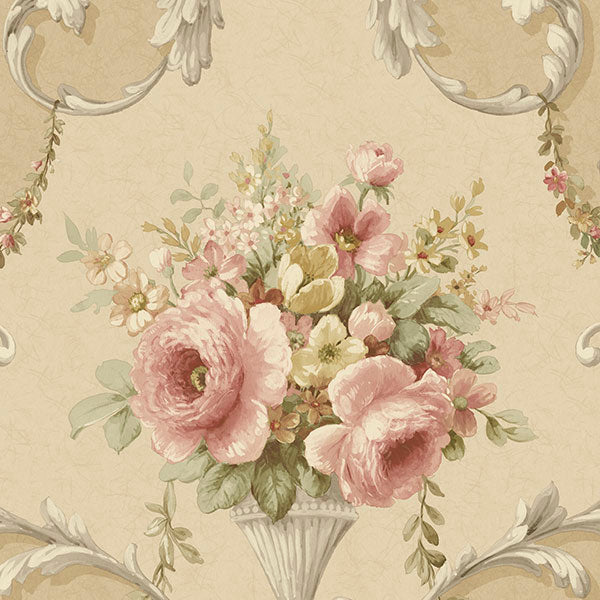 Purchase Im36424 | Silk Impressions 2, Gold Damask - Norwall Wallpaper