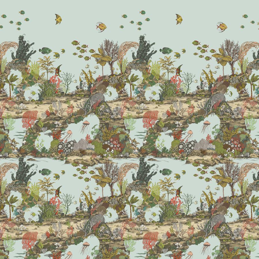 Sample - JMW1003.01.0 Underwater Jungle, 1 by Kravet Couture Wallpaper