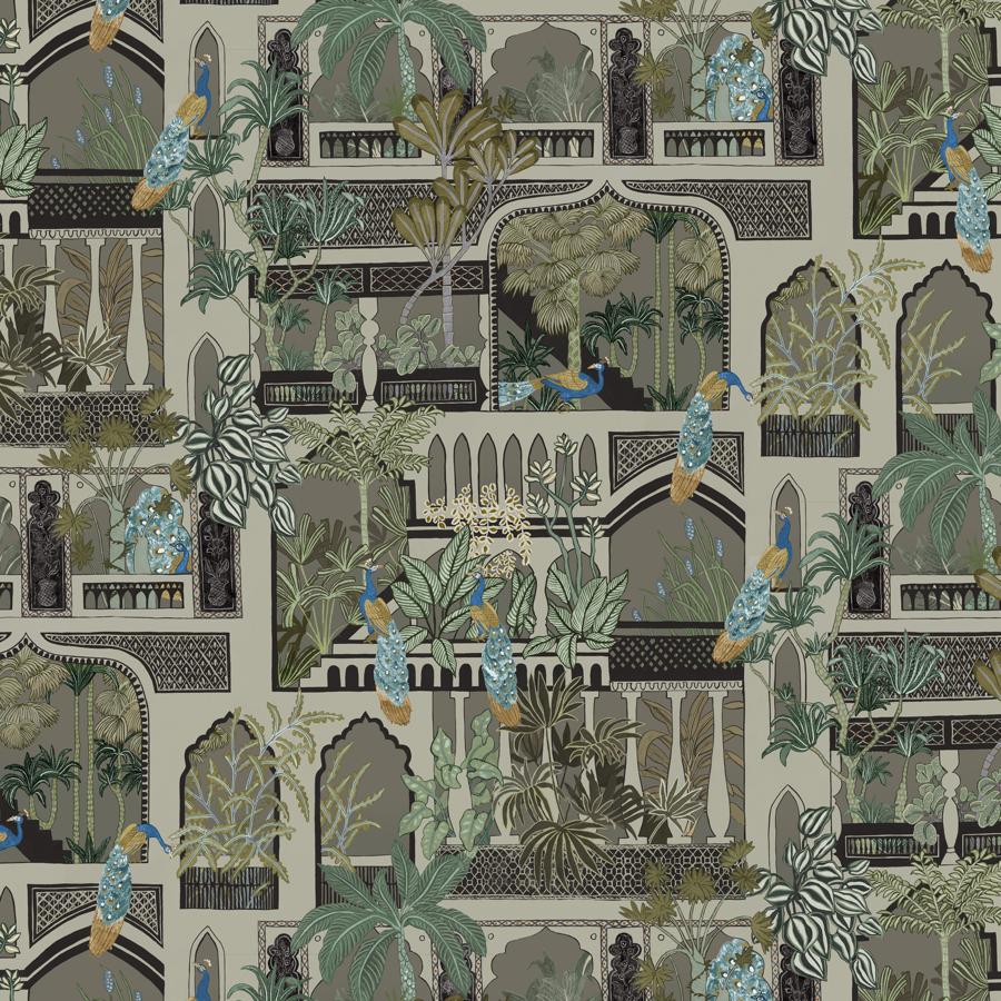 Sample - JMW1011.11.0 Peacock Arches, 11 by Kravet Couture Wallpaper