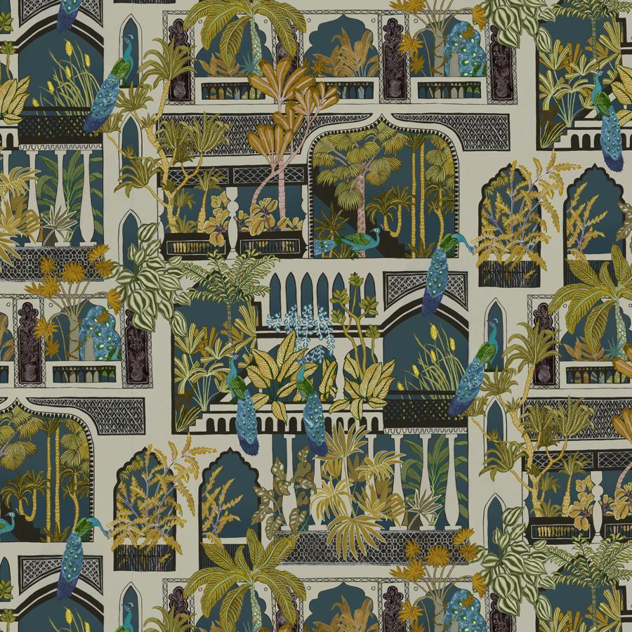 Sample - JMW1011.21.0 Peacock Arches, 21 by Kravet Couture Wallpaper