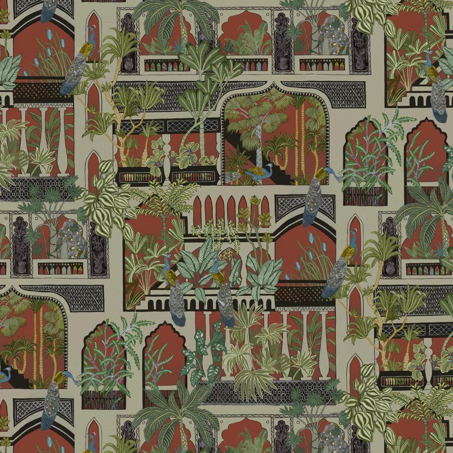 Sample - JMW1011.41.0 Peacock Arches, 41 by Kravet Couture Wallpaper