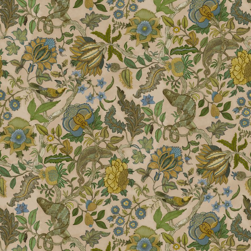 Purchase Jmw1022.11.0 Chameleon Trail Wp, Green Animals - Kravet Couture Wallpaper