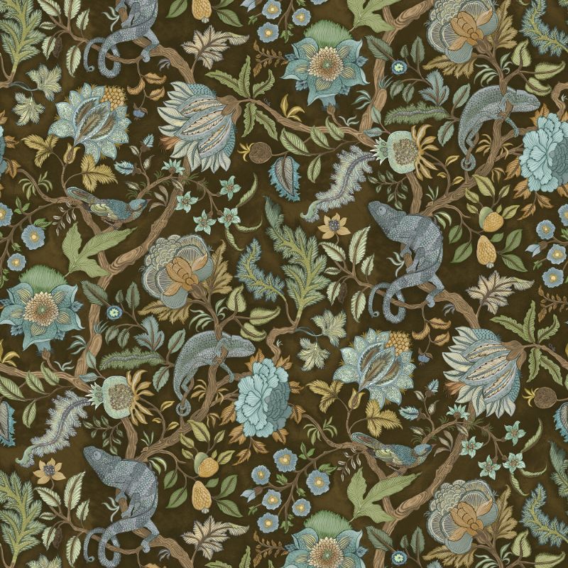 Purchase Jmw1022.21.0 Chameleon Trail Wp, Brown Animals - Kravet Couture Wallpaper