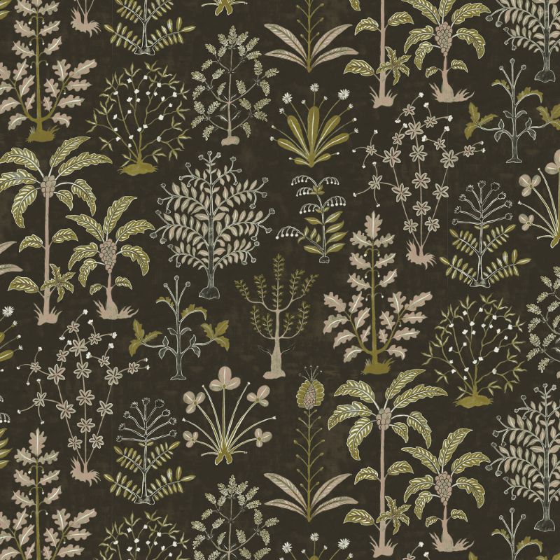 Purchase Jmw1023.31.0 Cynthia Wp, Brown Botanical - Kravet Couture Wallpaper