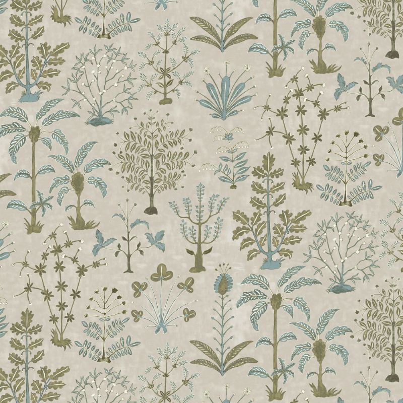 Sample - Jmw1023.41.0 | Cynthia Wp, Beige Botanical - Kravet Couture Wallpaper