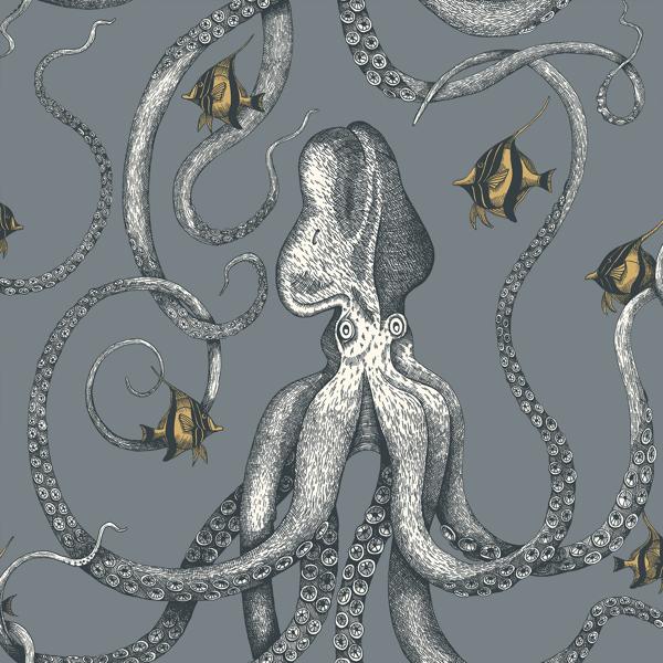 Purchase Jmw1030-11 Octopoda Grand, Blue Novelty - Kravet Couture Wallpaper - Jmw1030.11.0