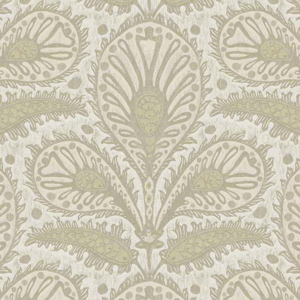 Sample - Jmw1034-11 | Ikat Clover, Green Ikat - Kravet Couture Wallpaper - Jmw1034.11.0