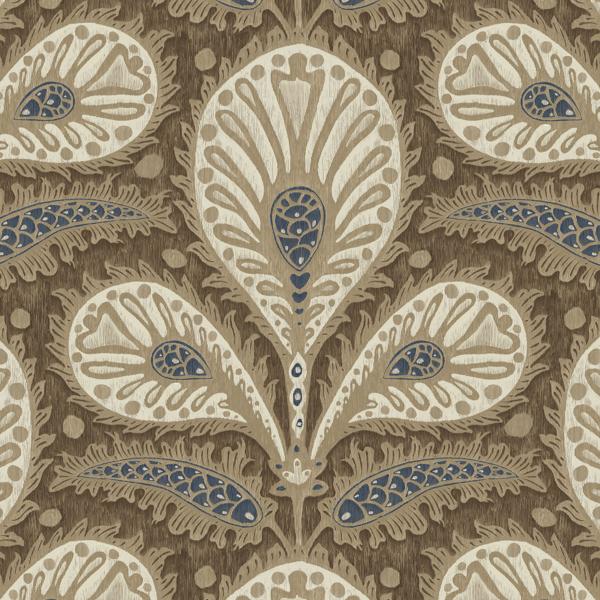 Sample - Jmw1034-21 | Ikat Clover, Brown Ikat - Kravet Couture Wallpaper - Jmw1034.21.0