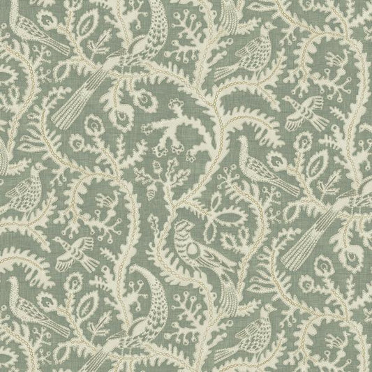 Purchase Jmw1035-01 Stitched Birds, Green Animals - Kravet Couture Wallpaper - Jmw1035.01.0
