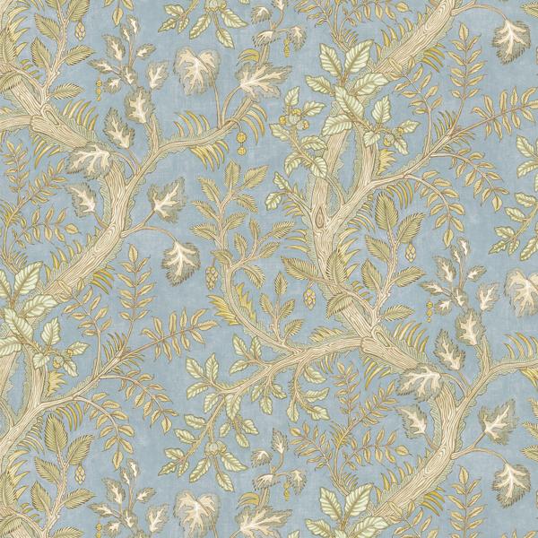 Sample - Jmw1036-11 | Hedgerow, Blue Botanical - Kravet Couture Wallpaper - Jmw1036.11.0