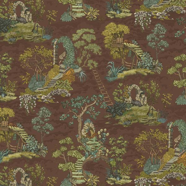 Sample - Jmw1037-01 | Islet Hopping, Brown Animals - Kravet Couture Wallpaper - Jmw1037.01.0